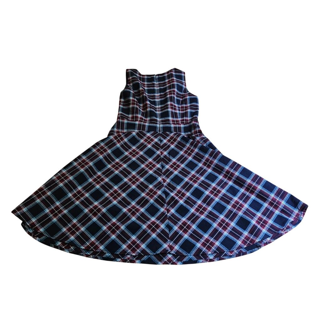 Donna Morgan Plaid Fit Flare Dress Size 0 - Picture 3 of 7